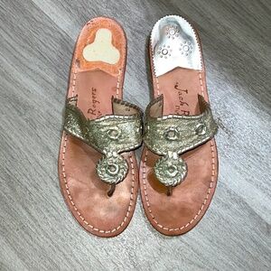 Jack Rogers Glitter Sandals - 10